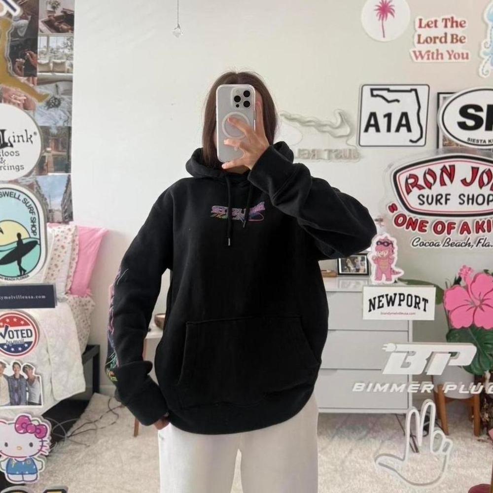 Hollister Black Car‎ Graphic Hoodie